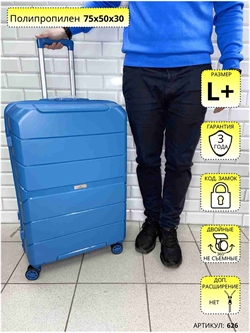 Чемодан L'Case Premium Светло-Синий Singapore L+ 626