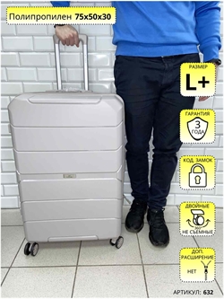 Чемодан L'Case Premium Серебристый Singapore L+ 632