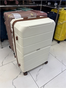 (УЦЕНКА-пятна, нет заглушек) Чемодан L'Case Premium Белый Singapore L+ 309_def - фото 97860