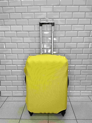 Чехол для чемодана 76 желтый в сеточку M