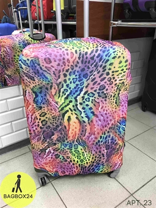 Чехол для чемодана 23 цветной леопард L / L+